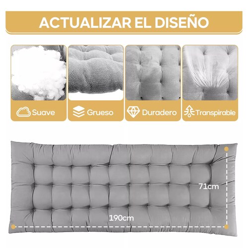 Cama Portatil Plegable De Reforzado Con Colchon Desmontable Gris