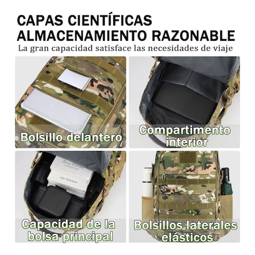 Mochila Táctica Militar Impermeable Multifunción De 45l Plateu Camuflaje
