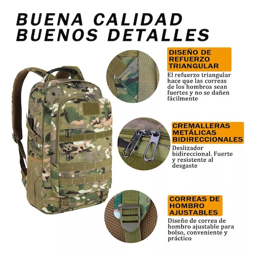 Mochila Táctica Militar Impermeable Multifunción De 45l Plateu Camuflaje