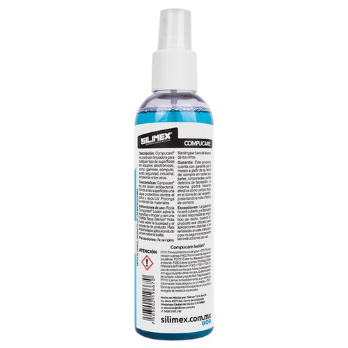 5 Pack - Loción limpiadora, Silimex Compucare, para superficies de equipo electrónico, 250 ML.