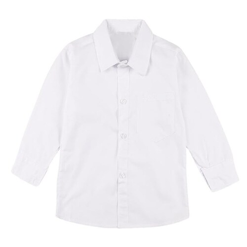 Camisa Escolar Blanca Vestir Infantil Juvenil Uniforme Niños.