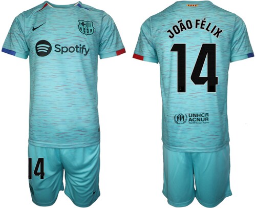 Nuevo! Jersey FC Barcelona 2023/2024 Visita Azul Joao Felix 14 Talla S.