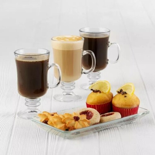 Irish Juego De 6 Taza De Vidrio Para Capuchino