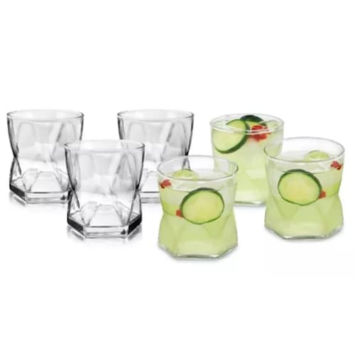 Octo Juego De 6 Vasos De Vidrio Modernos