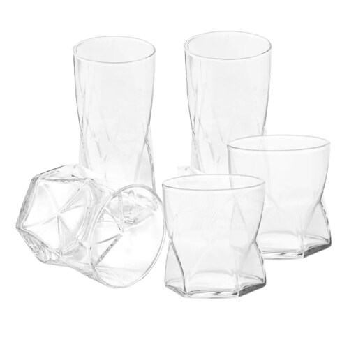 Octo Juego De 8 Vasos De Vidrio Modernos Minimalistas