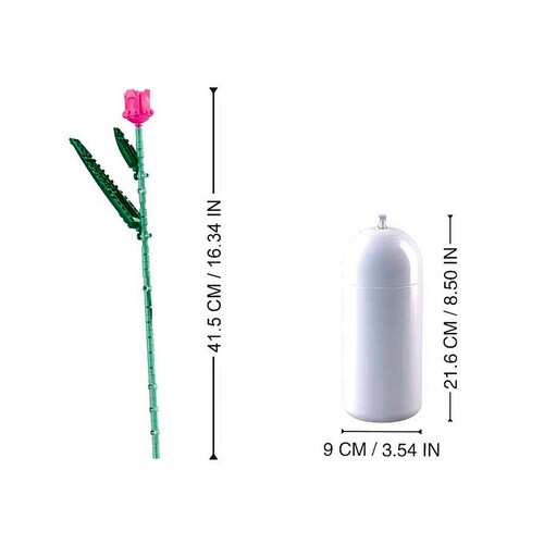 Bloques de Construcción Diseño Flores en Jarrón Tulipanes.