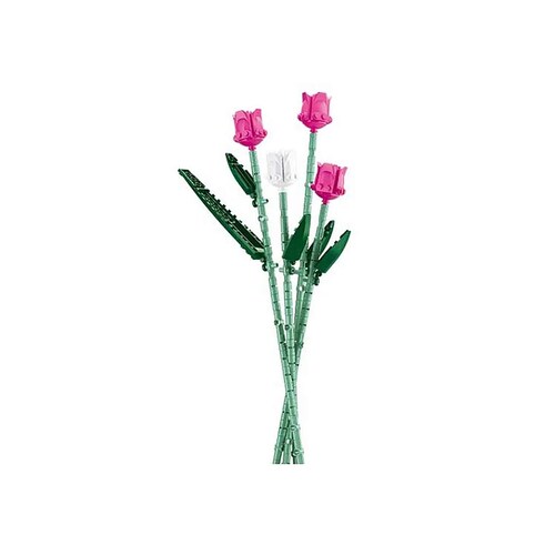 Bloques de Construcción Diseño Flores en Jarrón Tulipanes.