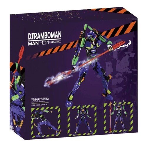 Evangelion Eva-01 Set Figura Armable Bloques 55cm Articulado.