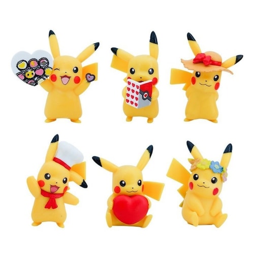 Pokemon Set Figuras Coleccionables Pikachu Anime 6 Piezas.