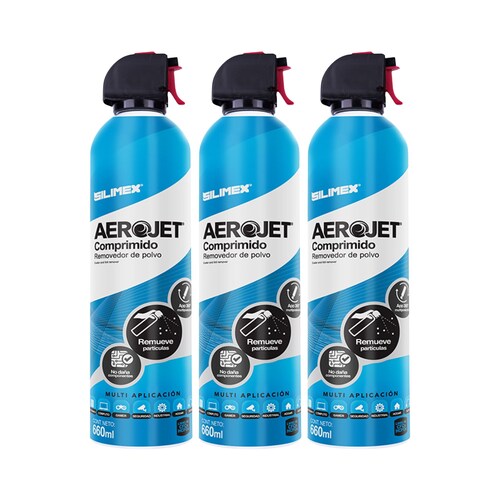 3x Pack - Aire comprimido, Silimex Aerojet 360, 660ML.