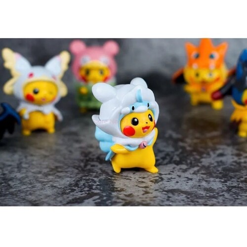 Set 7 Figuras Pokemon Pikachu Cosplay Anime Coleccion Gengar.