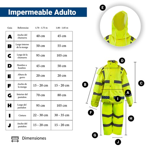 Traje Amarillo Para Lluvias Adulto Con reflejante Pantalón Y Chamarra Impermeable .