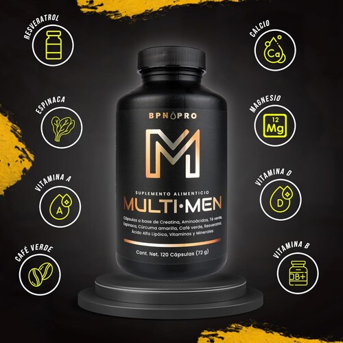 Multivitaminico Vitaminas Para Hombre Energia Adulto Bpn Pro.