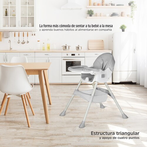 AGBOX Silla Periquera Plegable para Bebé 2 en 1 Gris SILLABEBEG01.