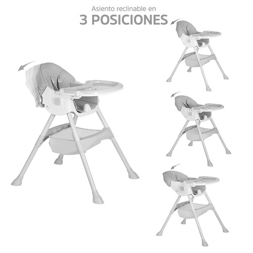 AGBOX Silla Periquera Plegable para Bebé 2 en 1 Gris SILLABEBEG01.