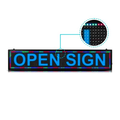 Letrero Led Programable Wifi Publicidad 100cmx20cm Steelpro
