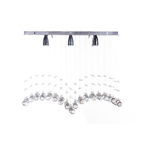 Lámpara Colgante Gamalux Williams Krystal Gaviota 6 Luces.