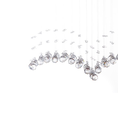 Lámpara Colgante Gamalux Williams Krystal Gaviota 6 Luces.