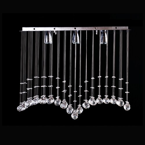 Lámpara Colgante Gamalux Williams Krystal Gaviota 6 Luces.