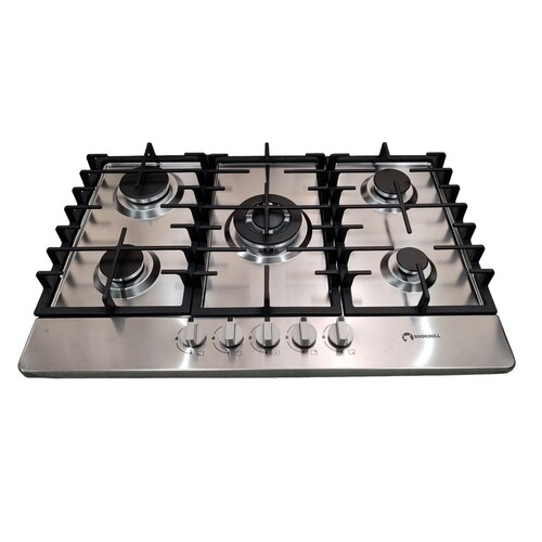 Estufa 5 quemadores acero inoxidable comal incluido