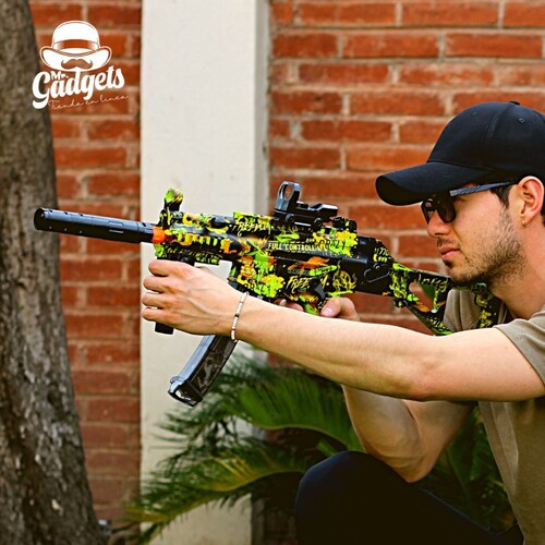 Ametralladora Automatica Mp5 Ka Rifle Arma Juguete Hidrogel .