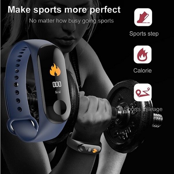 Smart band watch inteligente very fit pro m3 negro Sears