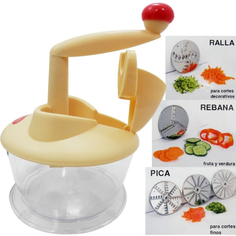 Cortador rebanador de verduras turmix 5 discos - Sears