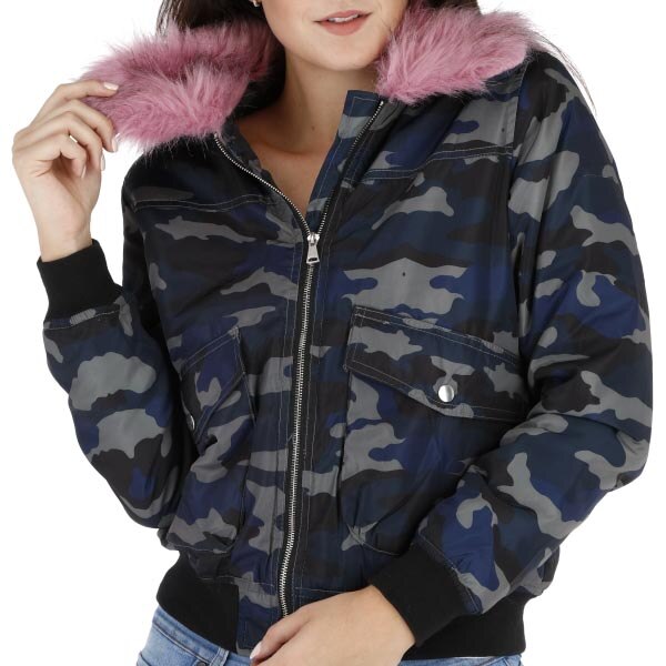 Chamarra camuflaje para mujer moderna en dos colores g1549 - Sears