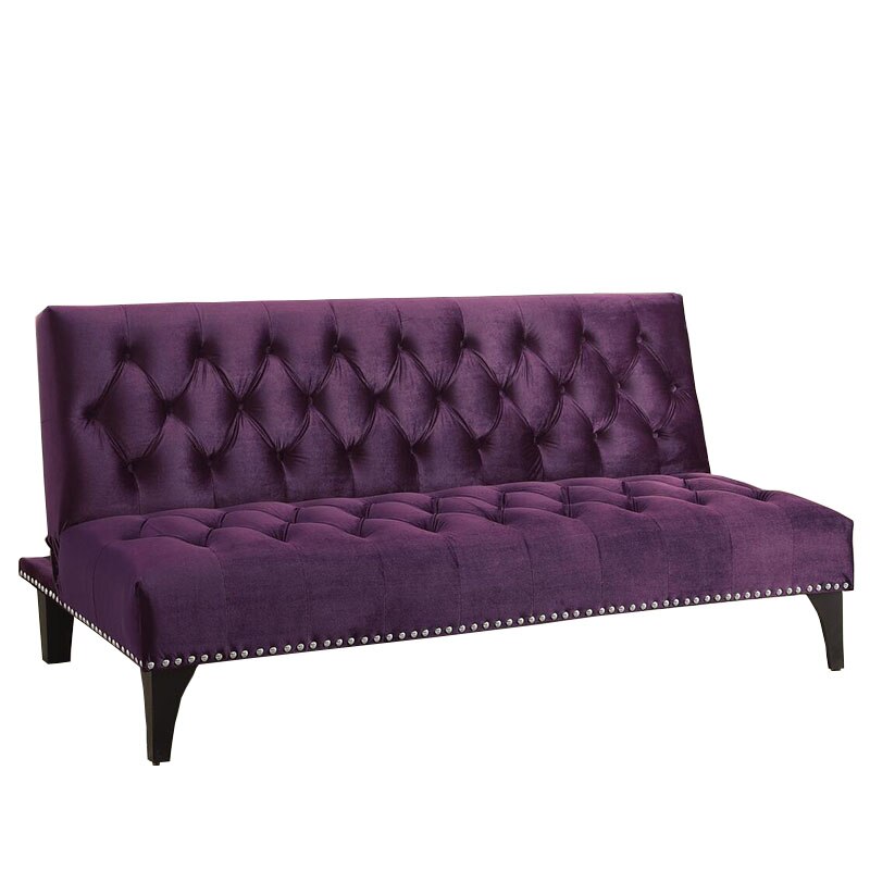Sofá cama con diseño elegante color morado coaster 500235 Sears