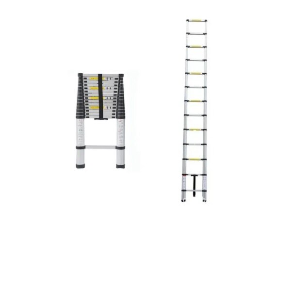 Escalera Telescópica Plegable Aluminio 5 Mts 150kgs