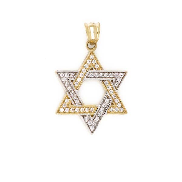 Dije estrella de david con circonias
