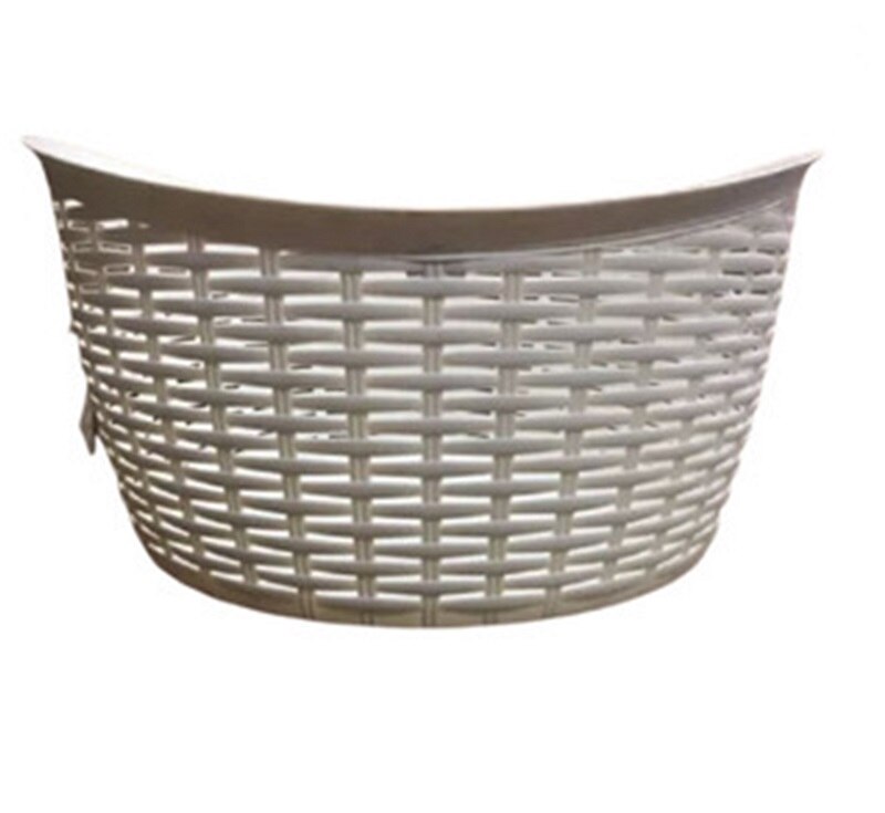 Canasta rattan ovalada- cesto para ropa disponible en color blanco - Sears