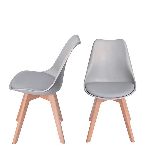 Set 2 sillas de comedor eames acojinadas frankfurt gris mundo in - Sears