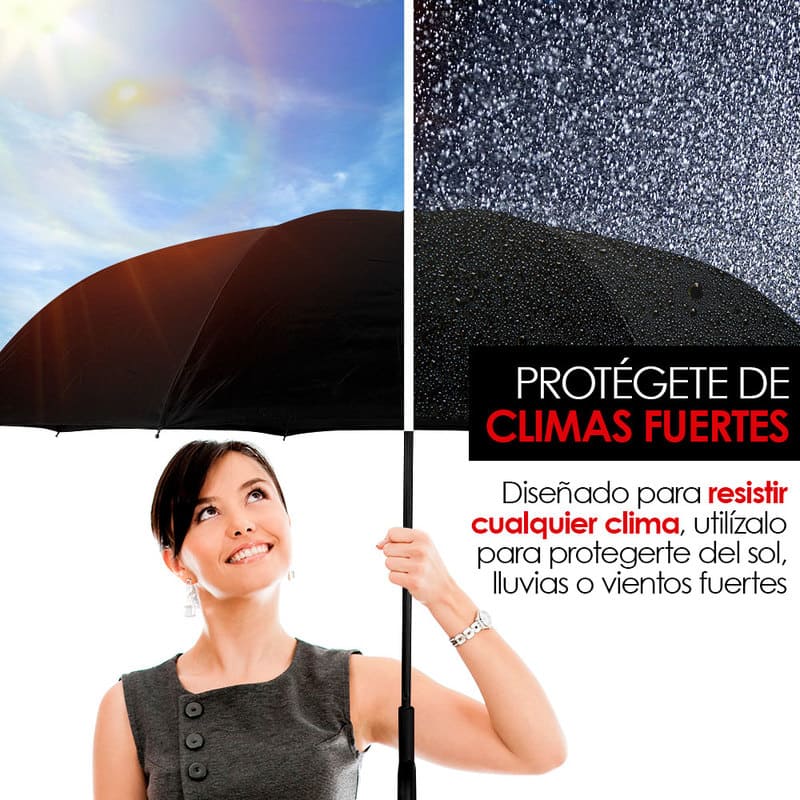 Paraguas invertido doble refuerzo sombrilla resistente redlemon - Sears