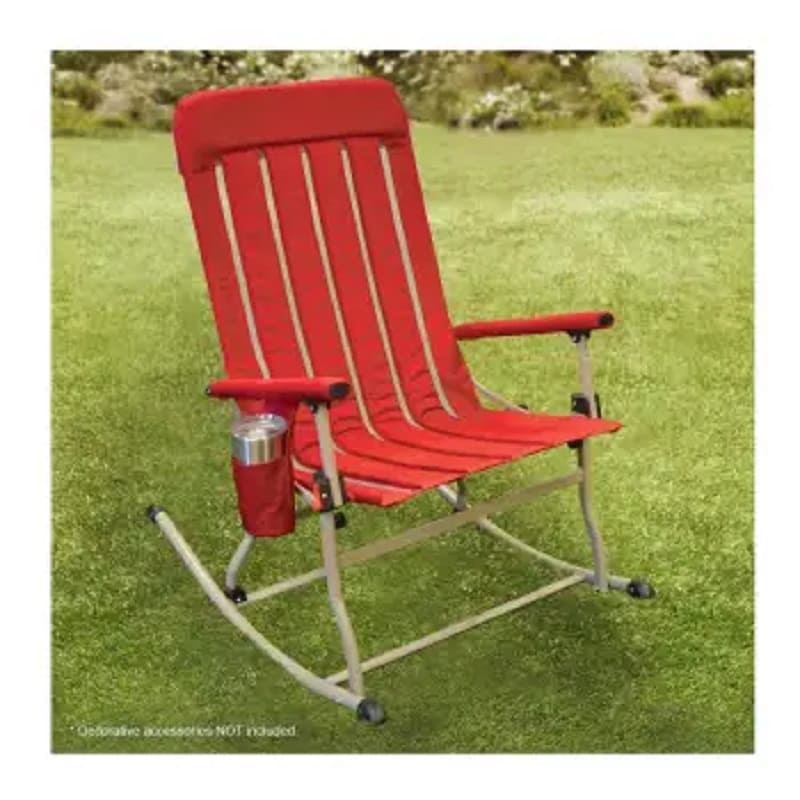 Silla mecedora plegable roja members marck - Sears