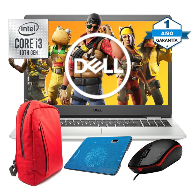 Laptop Dell Inspiron 15 3501 I3-1005G1 1Tb-4Gb Plata 15.6" + Mochila +Base +Mouse