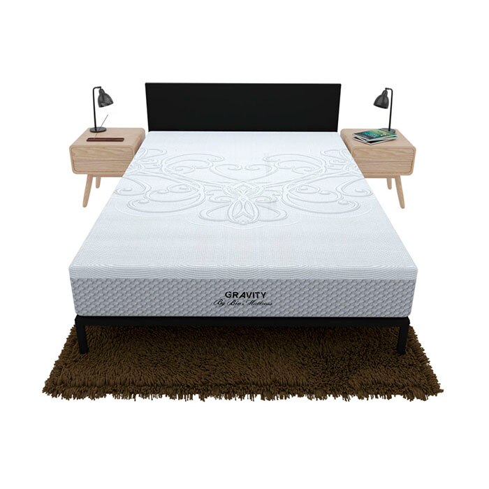 Colchon matrimonial memory foam con gel gravity en caja bio mattress