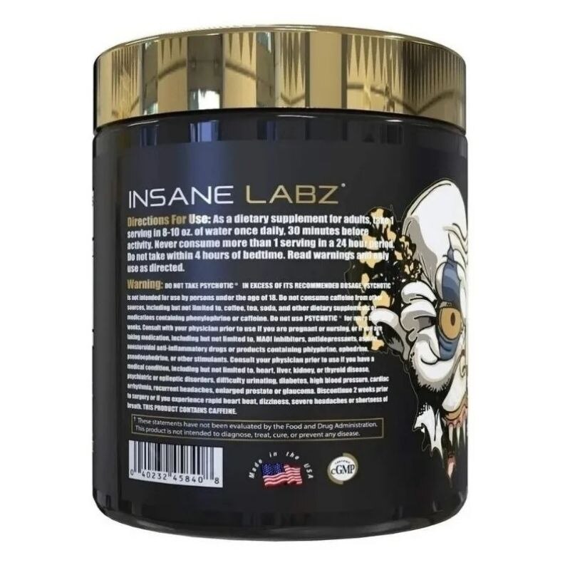 Pre entreno insane labz psychotic gummy candy gold 35 servicios (208