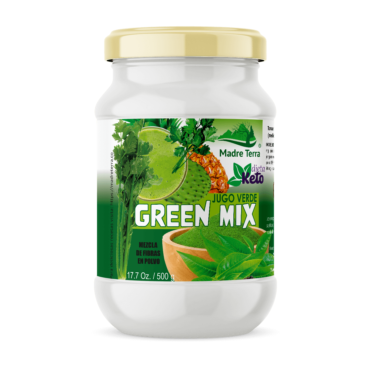Jugo Verde Green Mix Fibra En Polvo Bajar De Peso Dieta Keto