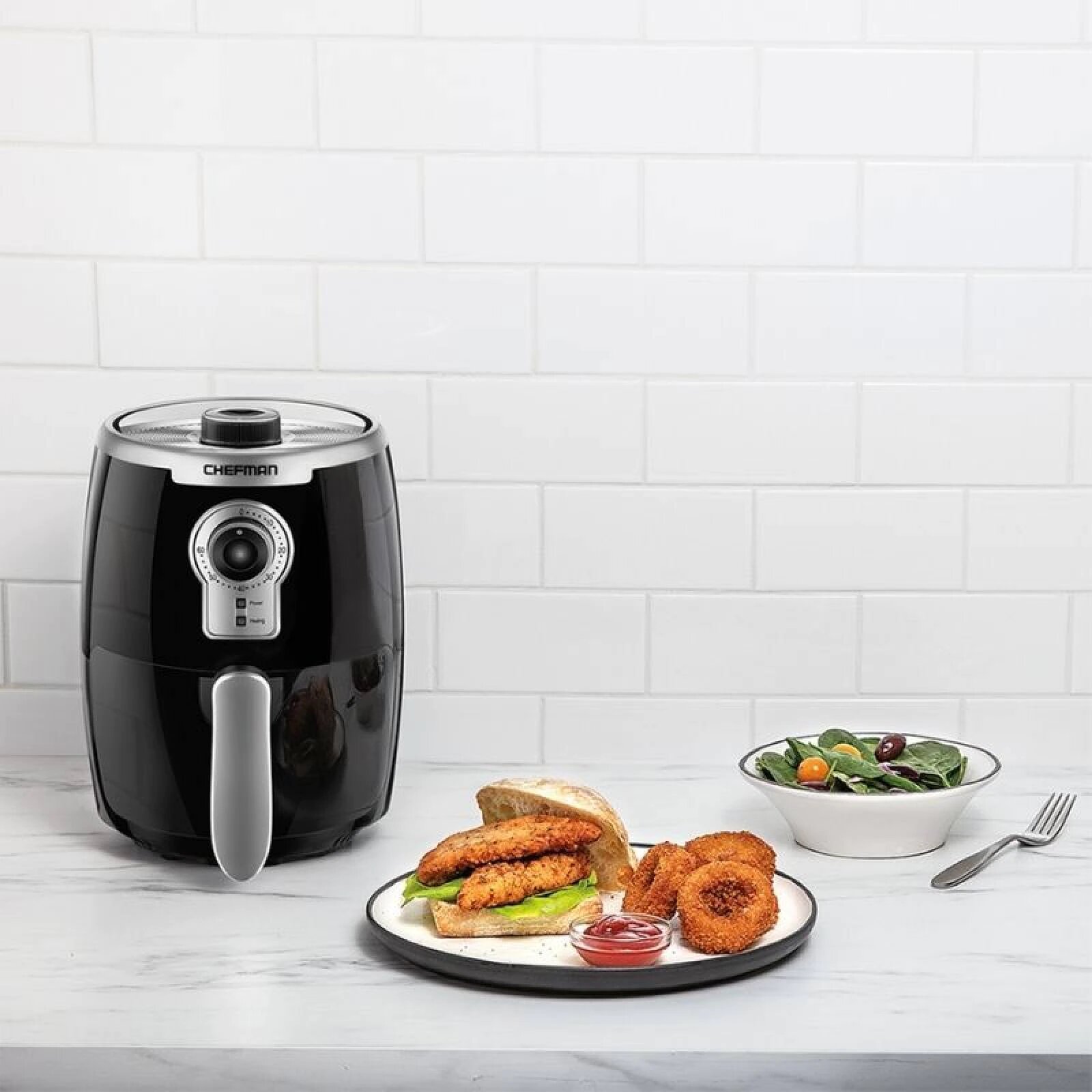 Freidora de aire chefman turbofry 2 litros rj382lmv2 negro Sears