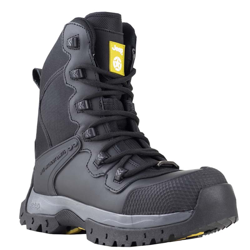 Bota industrial jeep para caballero con casquillo de policarbonato 3561  crazy negro - Sears