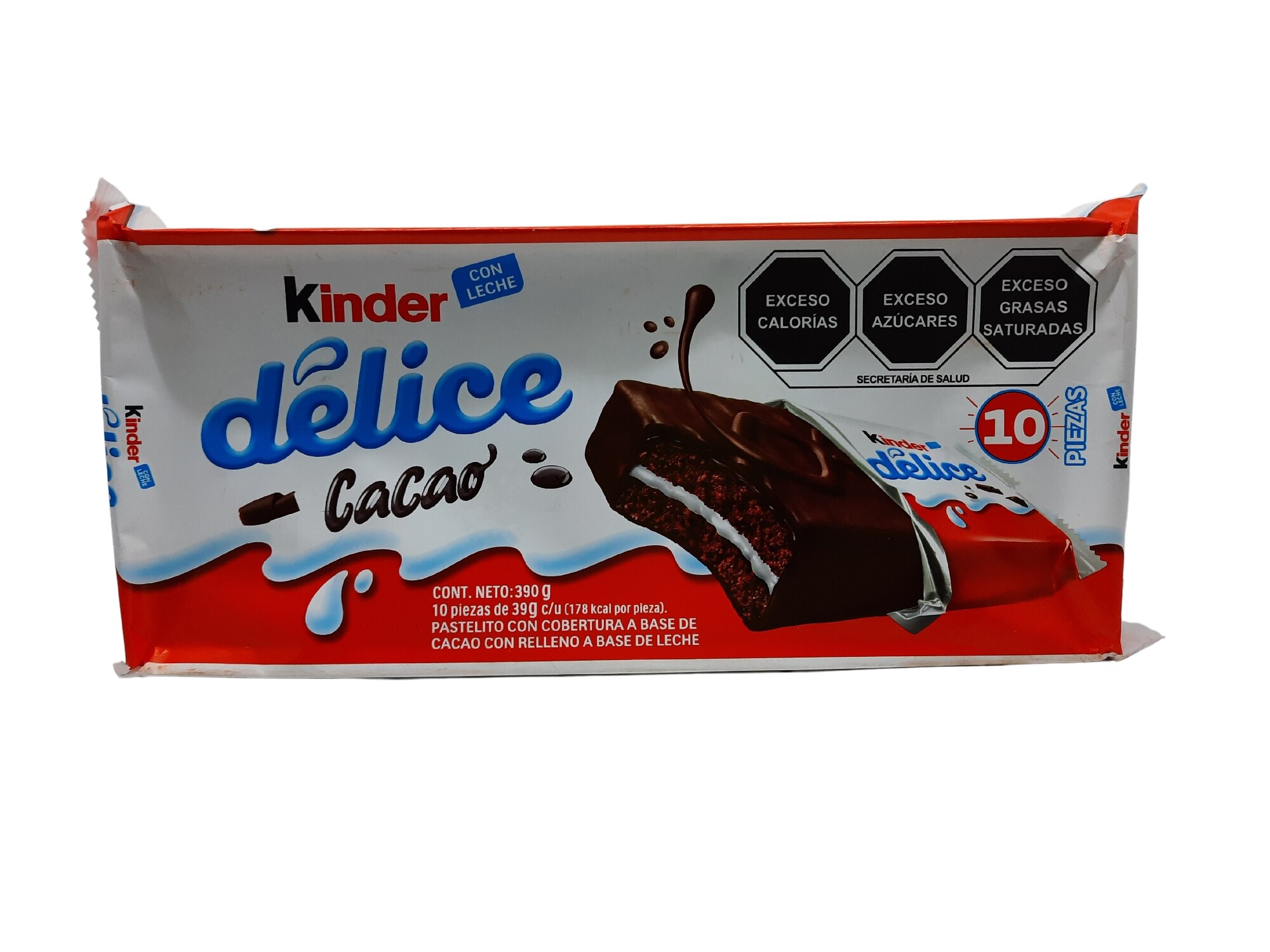 Chocolate kinder delice cacao 10 pz 390 g Sears