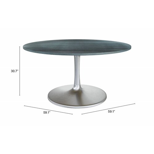 Mesa de Comedor Metropolis 2 Plateado - Kessa.
