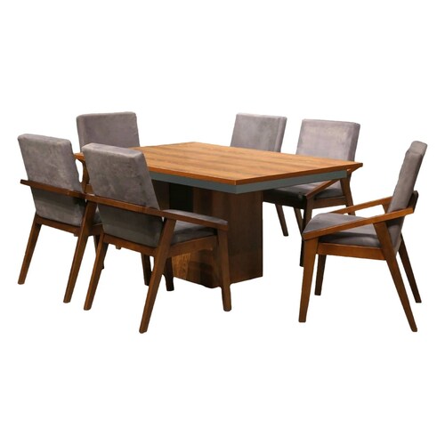 Comedor 6 Sillas Nimarc Nogal - Kessa.