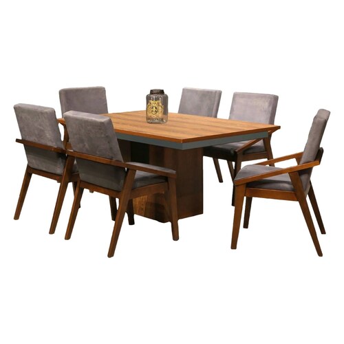Comedor 6 Sillas Nimarc Nogal - Kessa.