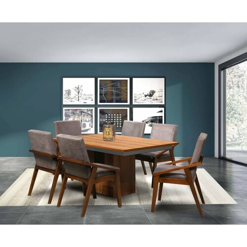 Comedor 6 Sillas Nimarc Nogal - Kessa.