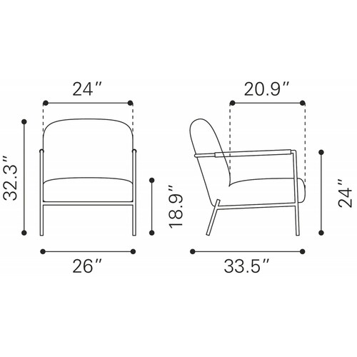 Sillon Chicago Amarillo - Kessa.