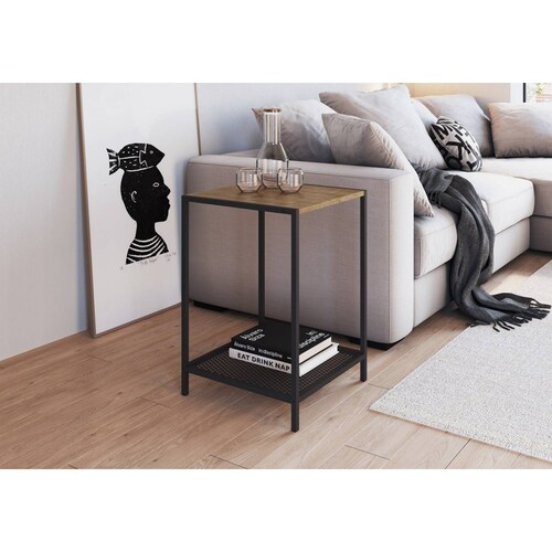 Mesa Lateral Foster Negro - Kessa.