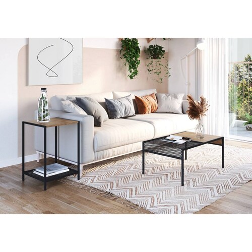 Mesa Lateral Foster Negro - Kessa.