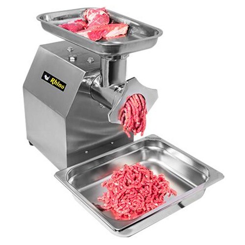 Molino De Carne Motor 1 Hp Acero Inox Cabezal Hierro Rhino 